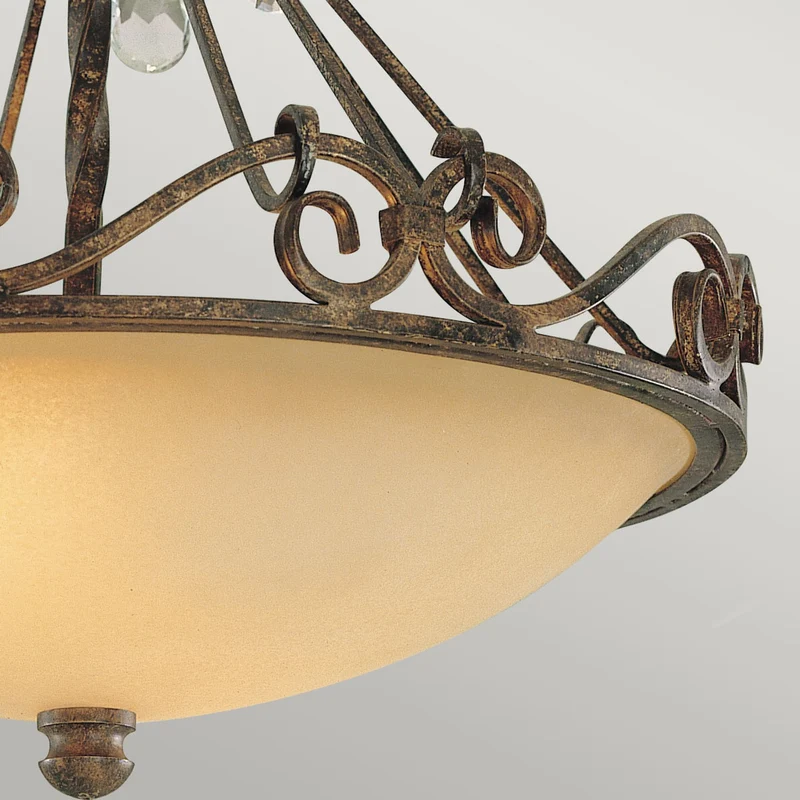 Deckenleuchte Chateau 2-flammig Bronze Ø 39cm