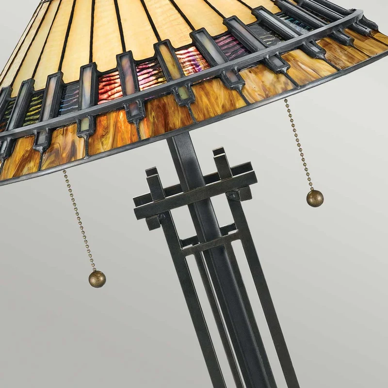 Tischleuchte Chastain 2-flammig Bronze