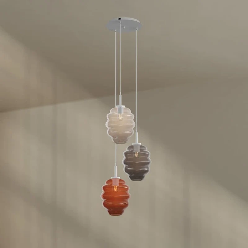 s.luce Echos Galerieleuchte 3-flammig Ø 40cm Baldachin Ø 25cm