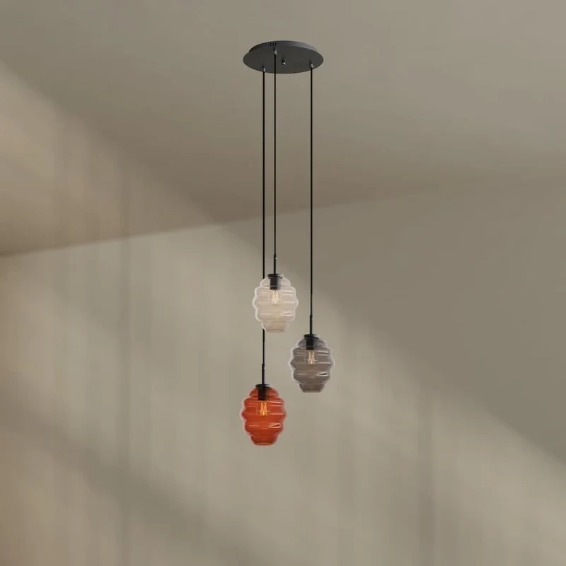 s.luce Echos Galerieleuchte 3-flammig Ø 40cm Baldachin Ø 18cm
