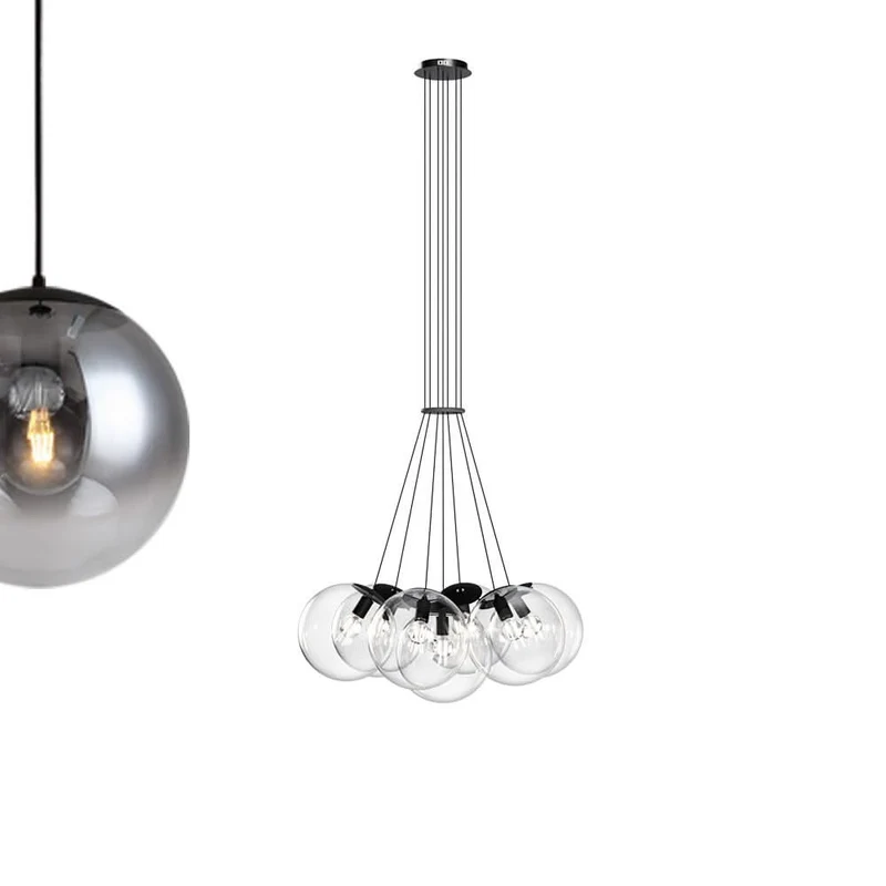 s.luce Orb Cluster Glaskugel Galerieleuchte Hängeleuchte 7-flammig