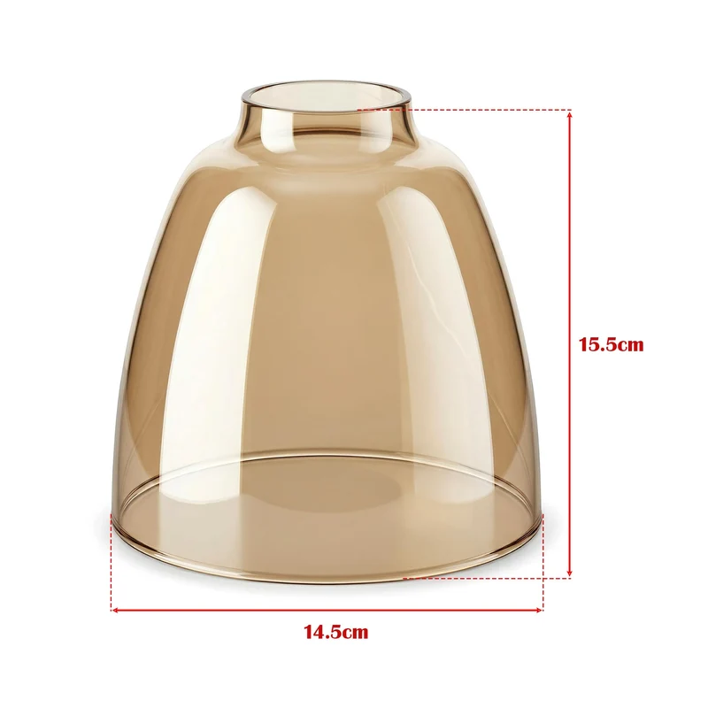 Moderne Retro E27-Glasschirm | Bernstein Ersatzglas Ø 14,5 - h 15,5~3689