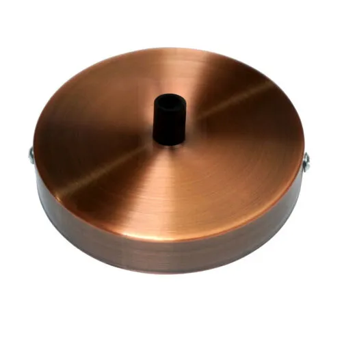 120 mm Einzelsteckdose Deckenrosette aus Kupfer~3680