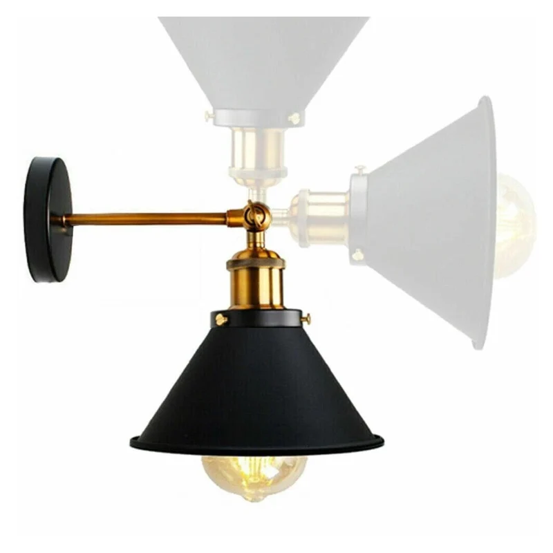 LEDSONE Retro Wandleuchte Industrie-Design E27 Metall ~3826