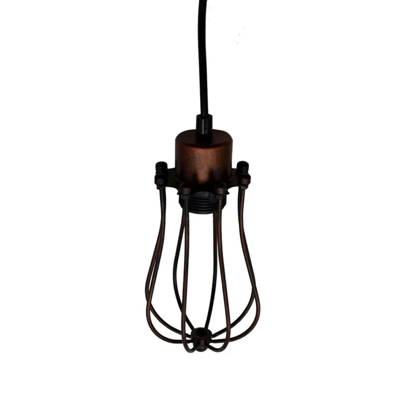 Vintage Pendelleuchte E27 Industrie Hängelampe Drahtkorb ~3825