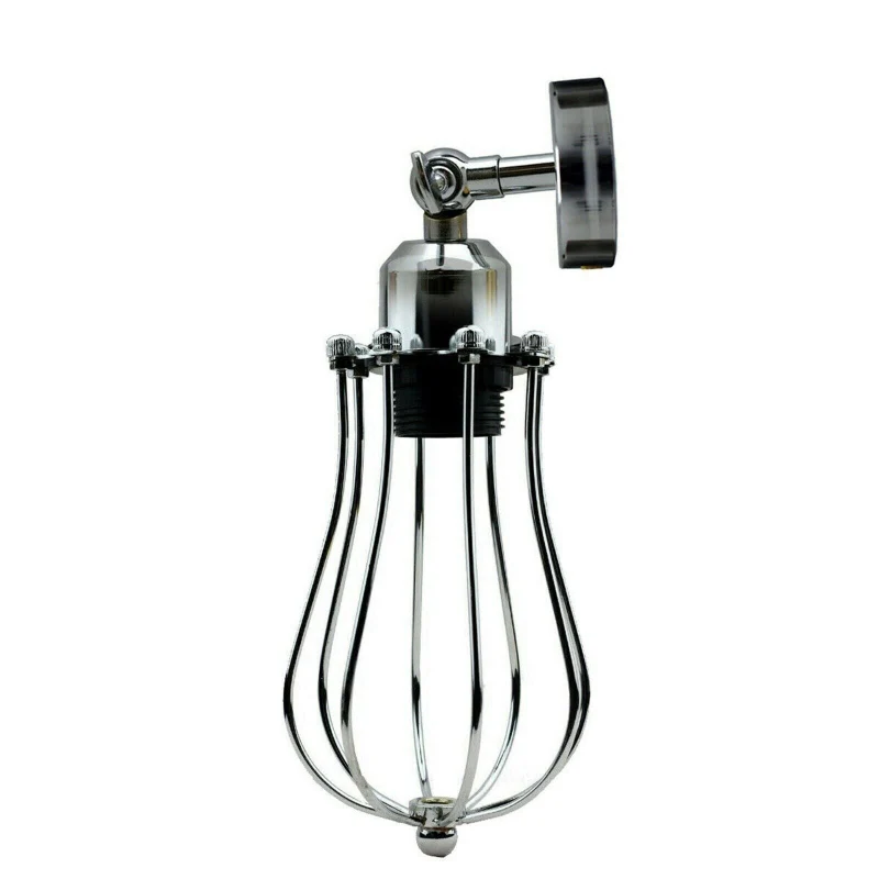 Vintage Wandleuchte E27 Industrie Wandlampe Drahtkorb ~3818