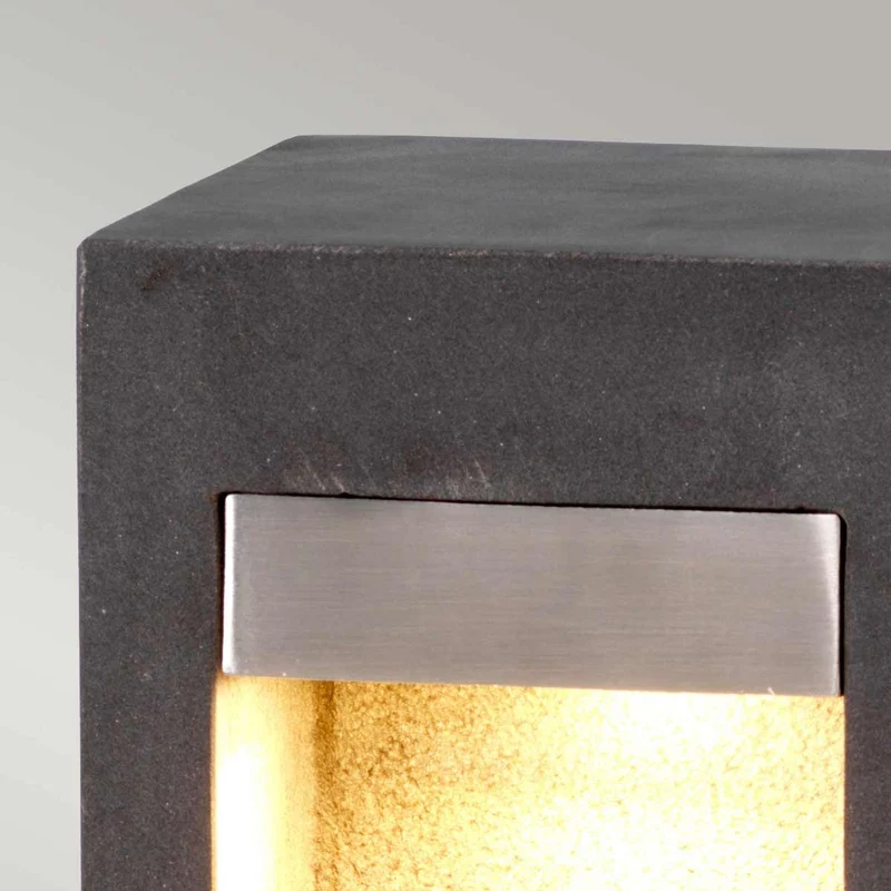 LED-Pollerleuchte Parkstone 1-flammig Basaltstein IP55 40cm