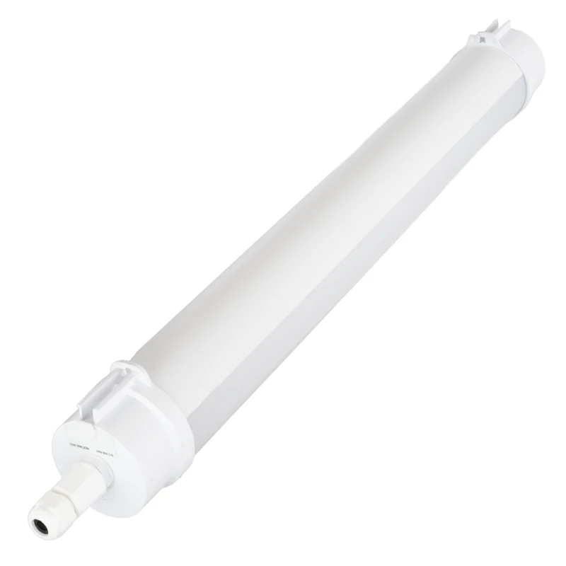 LED Feuchtraumleuchte, 60 cm, 20W-16W-12W einstellbar, max. 2447 lm, 3CCT,IP65, IK08, rund, durchschleifbar