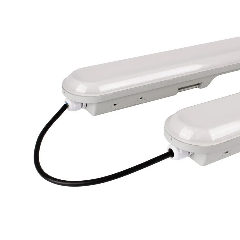 LED-Wannenleuchte IP65, 150 cm, 55W, 6000 K, rostfreie Clips, verlinkbar