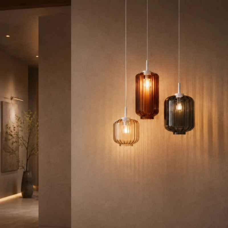 s.luce Velo Glas-Pendelleuchte Aufhängung 150cm Weiß