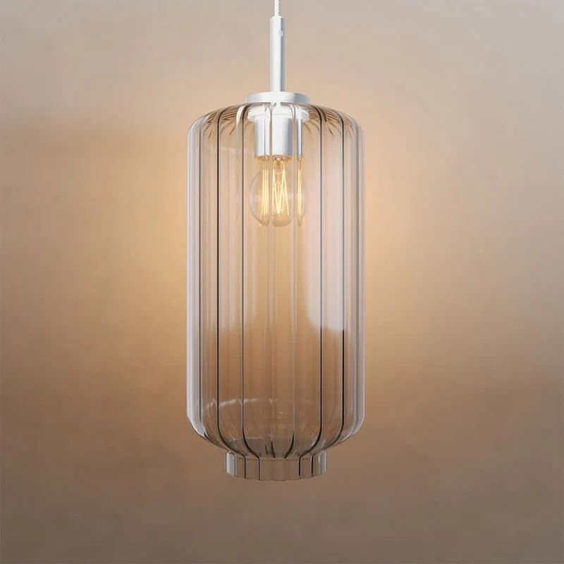 s.luce Velo Glas-Pendelleuchte Aufhängung 150cm Weiß