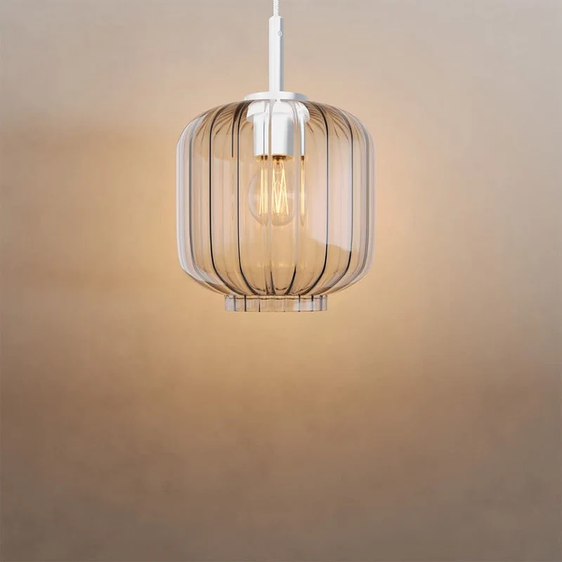 s.luce Velo Glas-Pendelleuchte Aufhängung 150cm Weiß