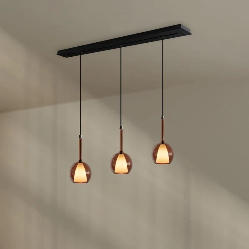 s.luce Belluna Esstisch-Pendelleuchte 3-flammig 120cm