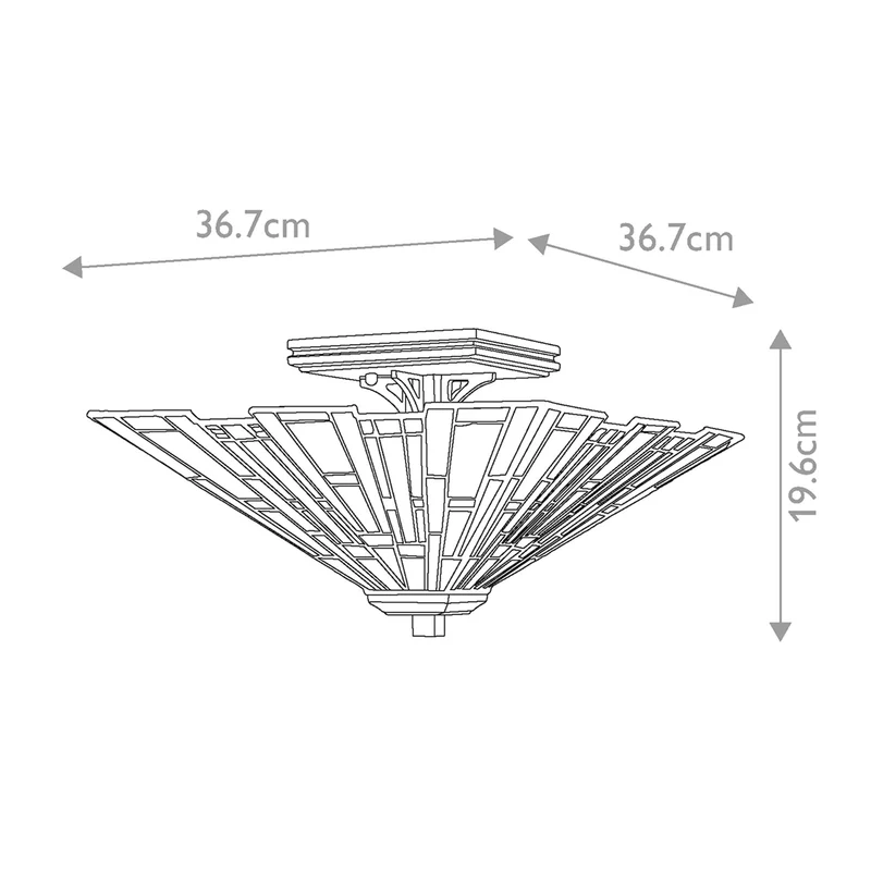 Deckenleuchte Maybeck 2-flammig Ø 37cm