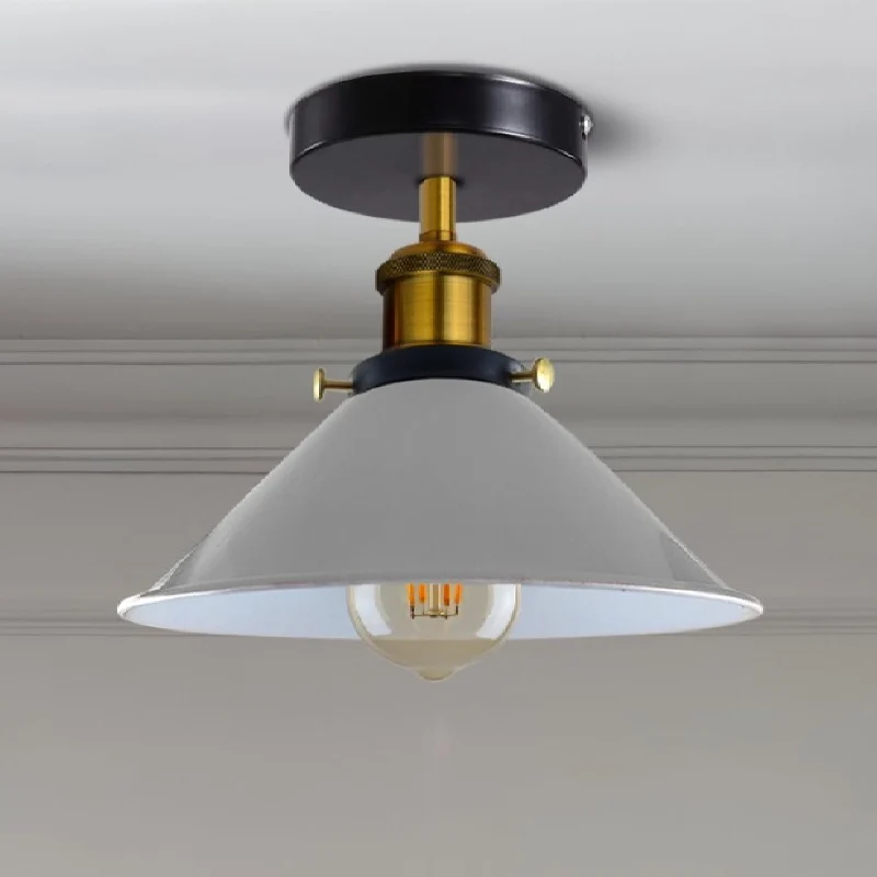 LEDSONE Industrie Deckenlampe Vintage Metall-Schirm E27 ~3733