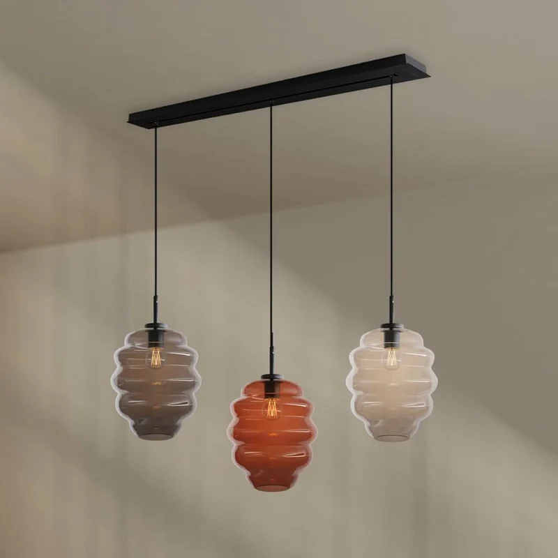 s.luce Echos Esszimmer-Hängeleuchte 3-flammig 120cm Ø 25cm