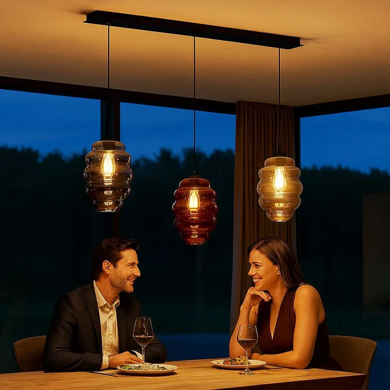 s.luce Echos Esszimmer-Hängeleuchte 3-flammig 120cm Ø 25cm