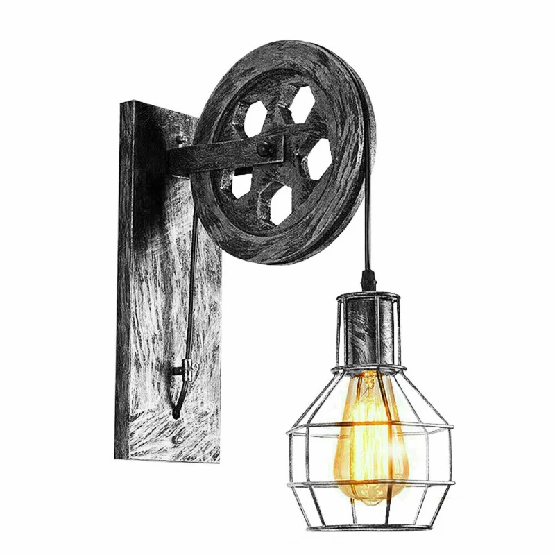 LEDSONE Vintage Rad-Wandlampe Industrial Flur ~3662