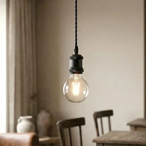 Pendelleuchte Verdrilltes Kabel mit Lampenfassung ~3813