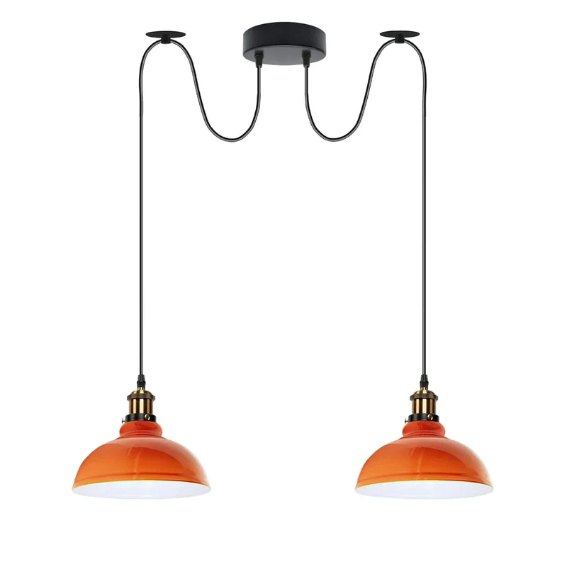 Spinnen-Pendelleuchte 2er-Köpfen, Affenschaukel restaurant bar Deckenlampe E27 ~3800