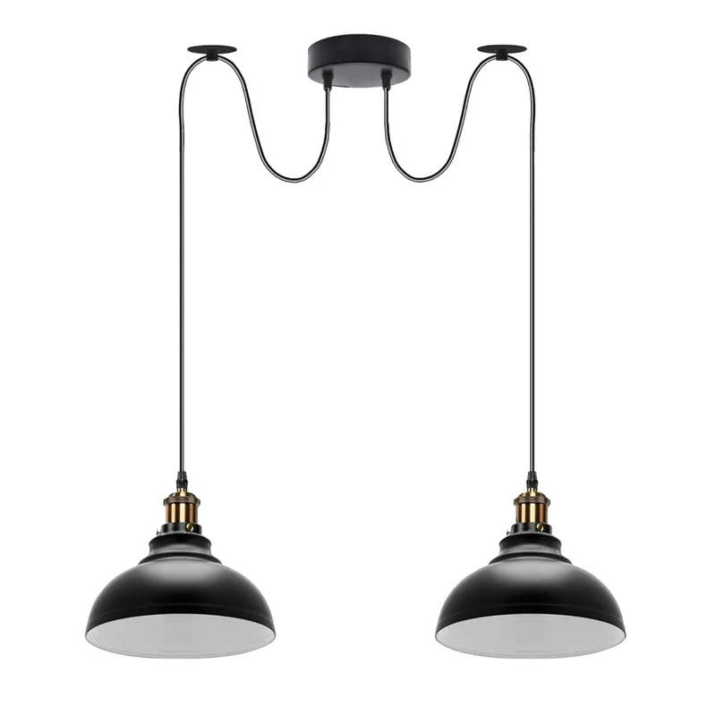 Spinnen-Pendelleuchte 2er-Köpfen, Affenschaukel restaurant bar Deckenlampe E27 ~3800