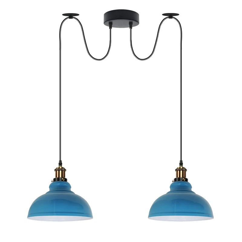 Spinnen-Pendelleuchte 2er-Köpfen, Affenschaukel restaurant bar Deckenlampe E27 ~3800