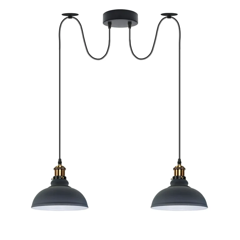 Spinnen-Pendelleuchte 2er-Köpfen, Affenschaukel restaurant bar Deckenlampe E27 ~3800