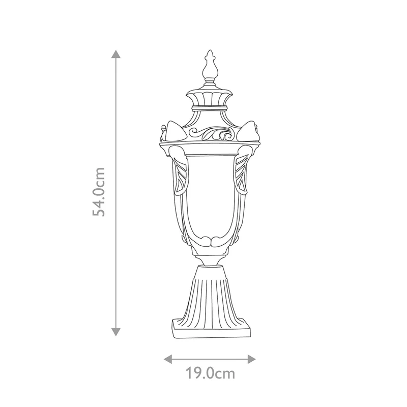 Sockelleuchte Philadelphia 1-flammig Bronze H 54cm