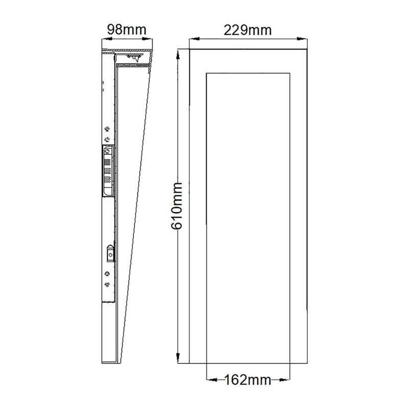 LED-Wandleuchte Taper 1-flammig Schwarz Ø 23cm