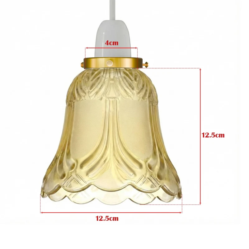 Glaslampenschirm im Vintage-Stil für Pendelleuchten~3760