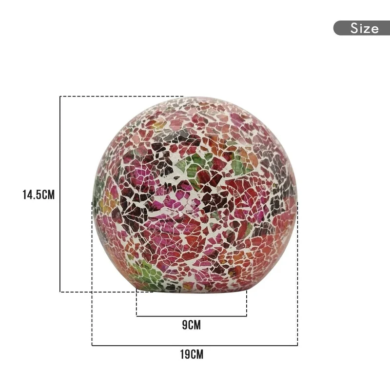 Mosaik-Glaslampenschirm Tiffany Handgefertigt Ersatzschirm E27/B22 ~3766