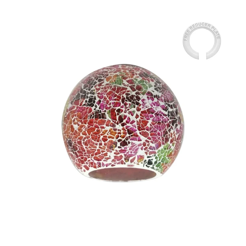 Mosaik-Glaslampenschirm Tiffany Handgefertigt Ersatzschirm E27/B22 ~3766