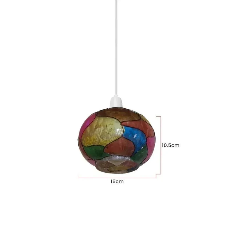 Mosaik-Glaslampenschirm Tiffany Handgefertigt Ersatzschirm E27/B22 ~3766