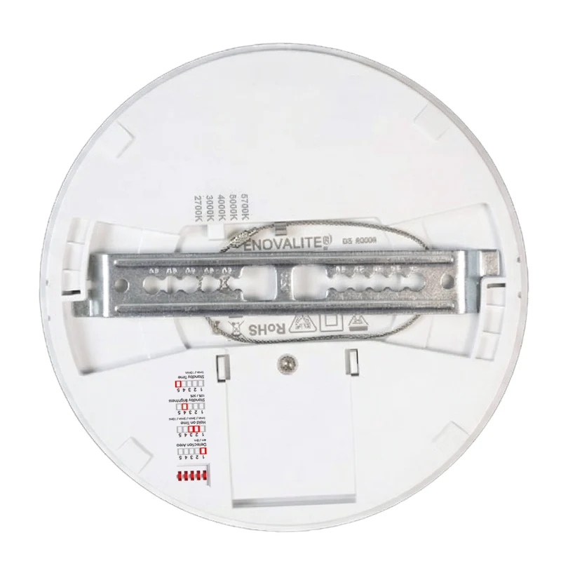 LED CCT Panel, Ein-/Aufbau, Bewegungssensor, 12 W, 1200 lm, Ø165 mm, 5CCT (2700 K– 5700 K), Lochdurchm. variabel, Anschlussbox