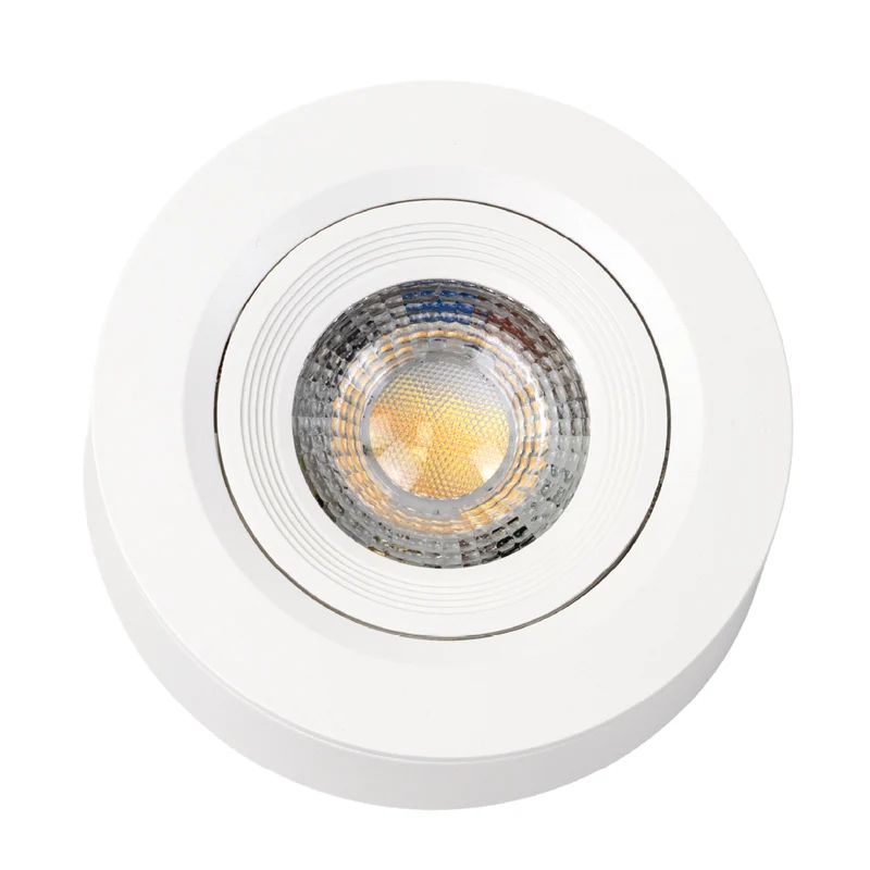 LED CCT Downlight, Ein- und Aufbaustrahler, schwenkbar, in Weiß, dimmbar, 5 W, 420 lm, 60°, 3000K-4000K-6500K einstellbar