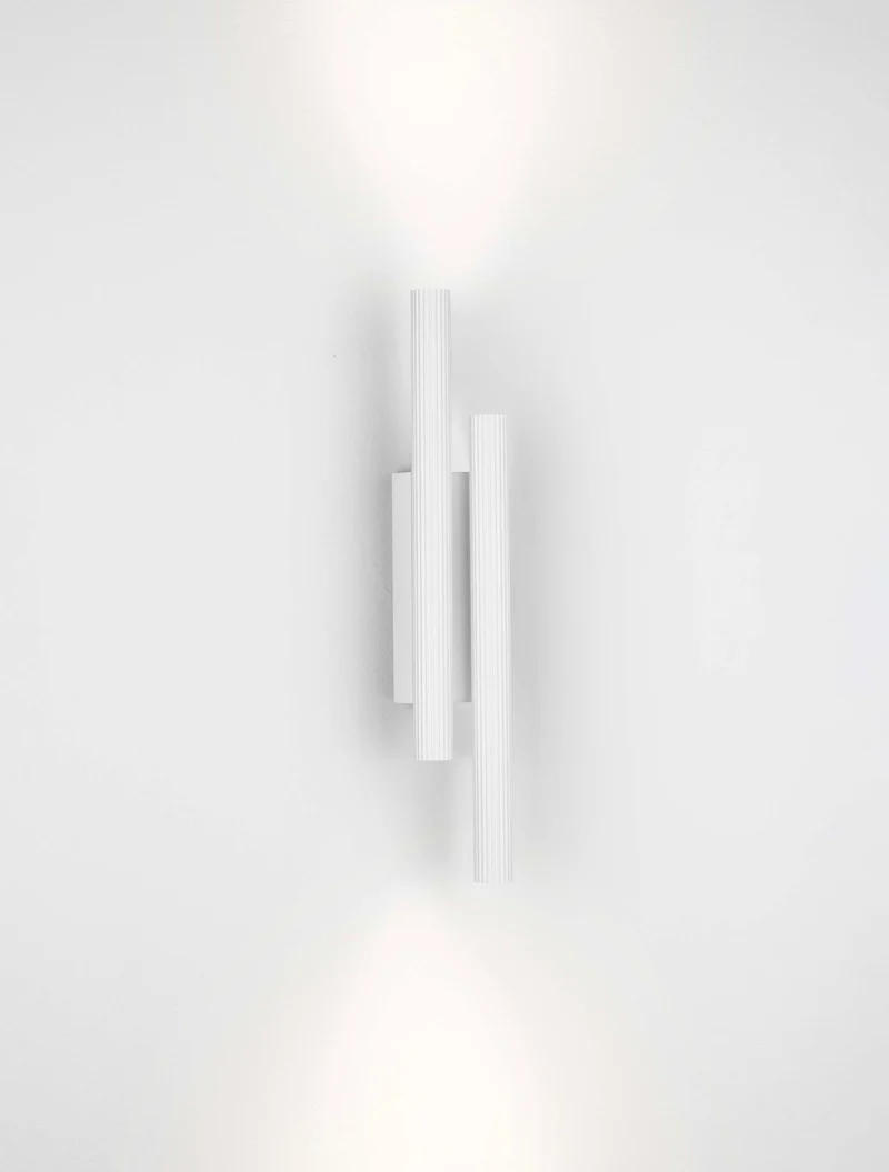 Paron LED Wandleuchte 2-flammig Geriffelt 3000K