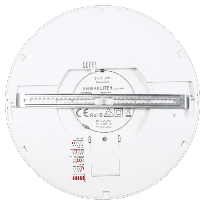LED CCT Panel, Ein-/Aufbau, Bewegungssensor, 24 W, 2400 lm, Ø290 mm, 5CCT (2700 K– 5700 K), Lochdurchm. variabel, Anschlussbox