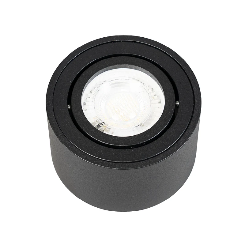 LED Aufbauspot, 7 W, 670 lm, 3CCT, dimmbar, schwenkbar, Aluminium, schwarz