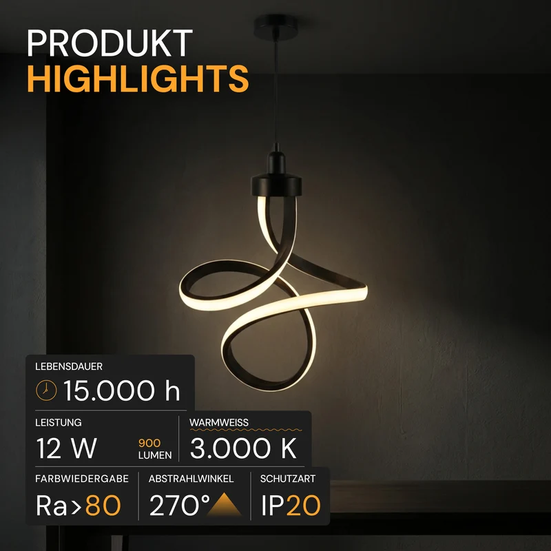 LED-Leuchtmittel, 12 W, 900 lm, 3.000 K, E27, Modernes Design, Dekobeleuchtung