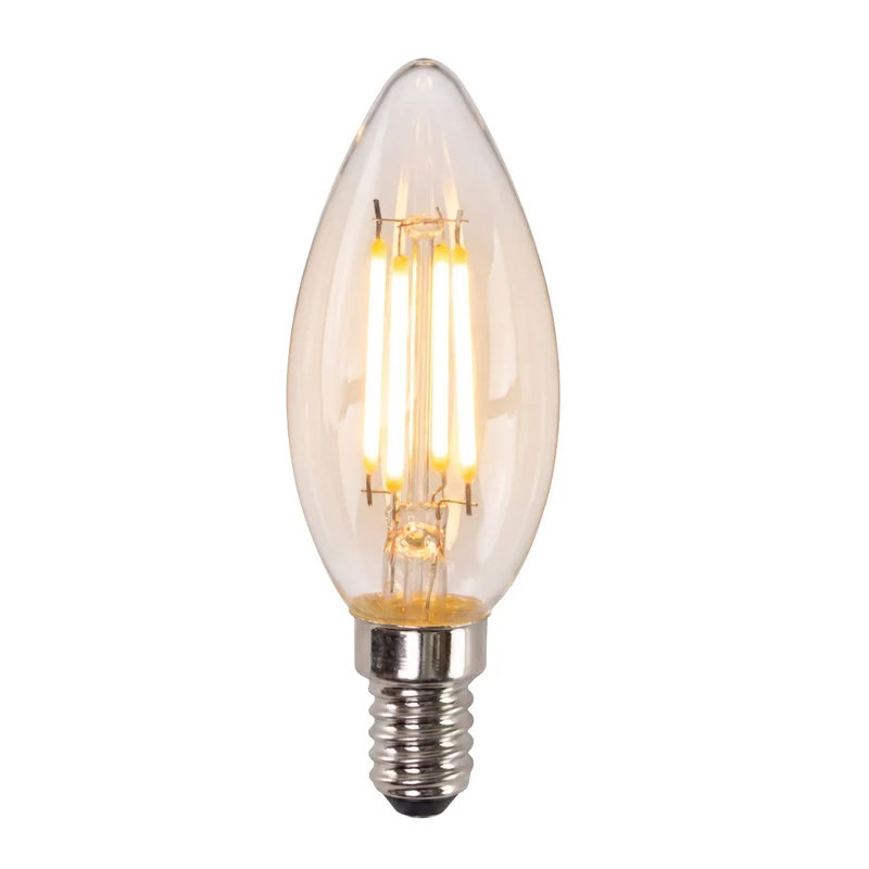 LED Filament Leuchtmittel, Kerze, C35, E14, 4W, 470 lm, 2700K, dimmbar