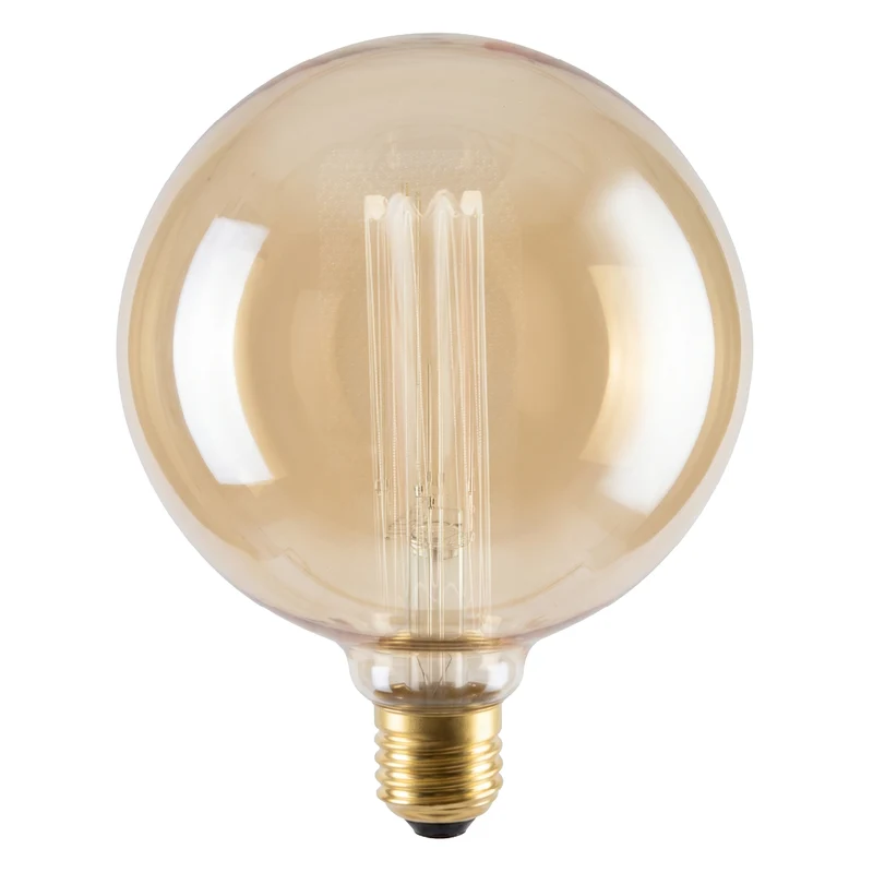 LED Filament Leuchtmittel, RUND, AMBER, G125, E27, 3.5 W, 120lm, 1800K, dimmbar