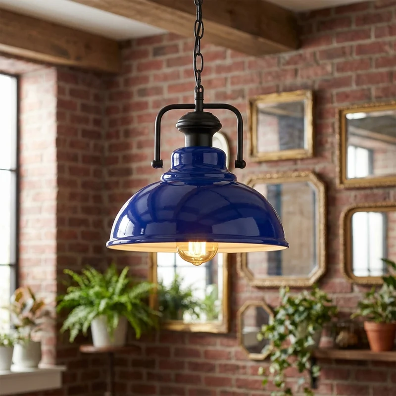 Joch Pendelleuchte Industrie – Vintage Gutsherren Hängelampe | Ø29cm | E27 ~3598