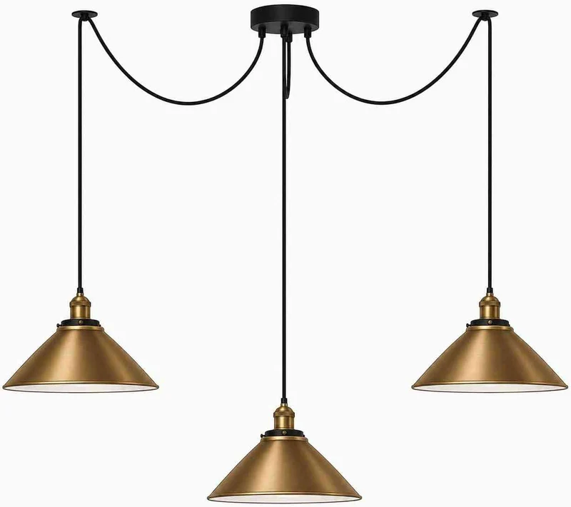Pendelleuchte Industrial Metall Kegelschirm~3597