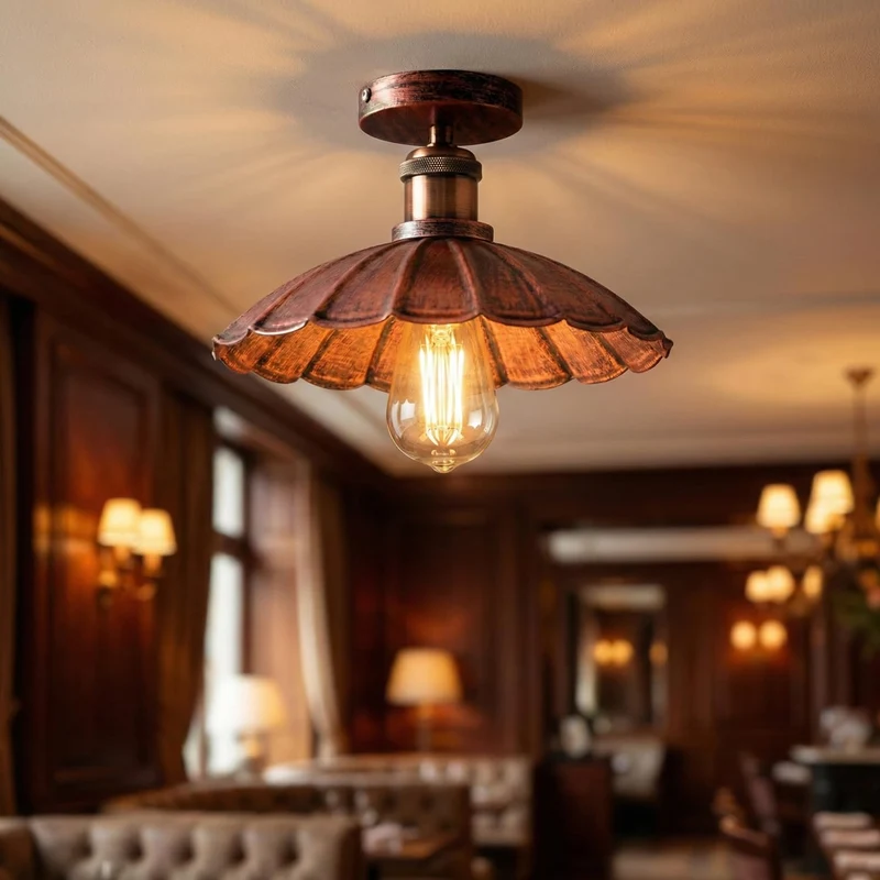 Industrieller Vintage-Metall Moderne Deckenleuchten~3596