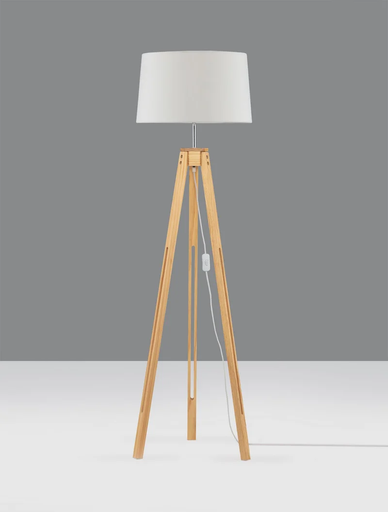 Le Roy Holz-Stehlampe mit Dreibein