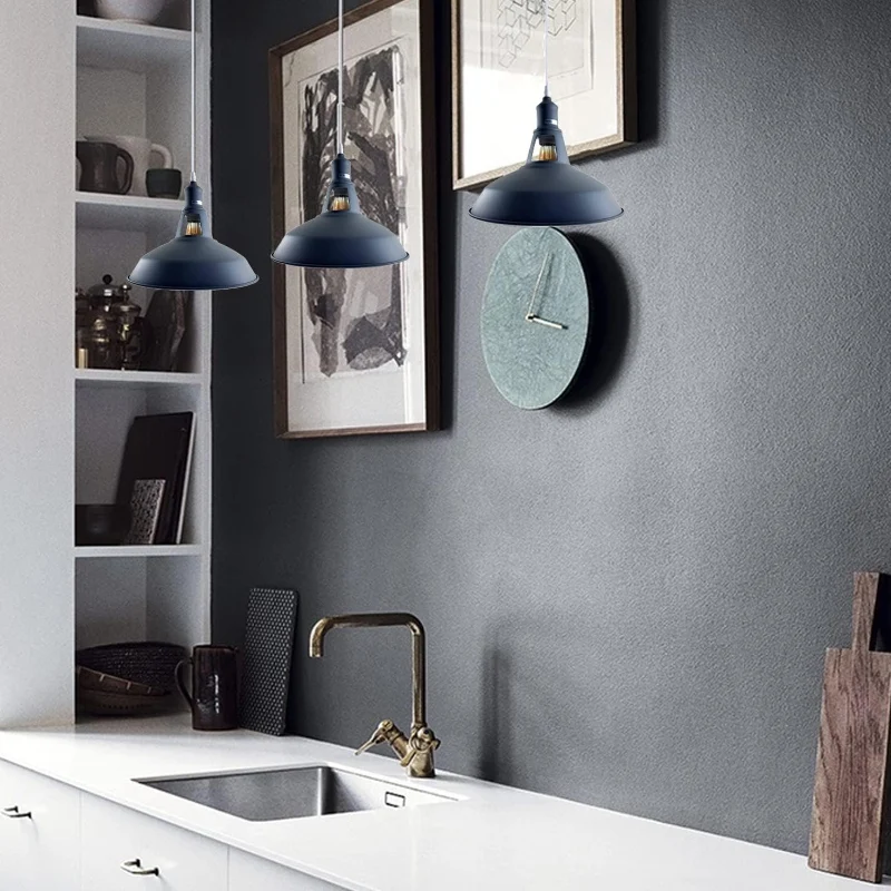 LEDSONE Industrial Hängeleuchte Metallschirm 30cm ~3586