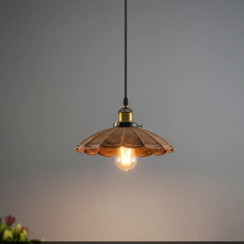 Hängelampe in Blütenform – Vintage Industrie Pendelleuchte | Ø 22cm | E27 ~3582