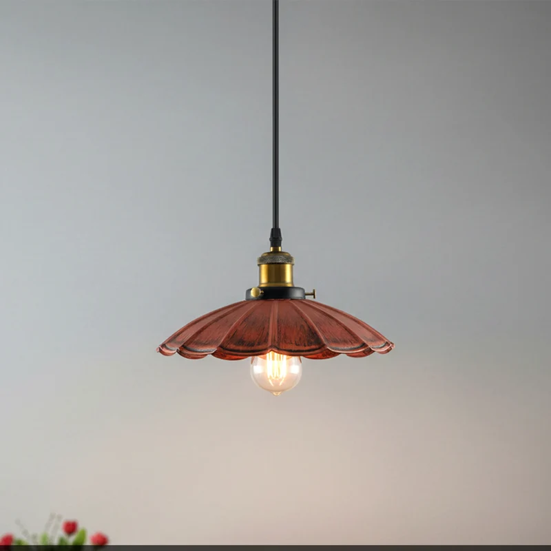 Hängelampe in Blütenform – Vintage Industrie Pendelleuchte | Ø 22cm | E27 ~3582