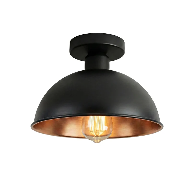 Retro Tresenleuchte Unterputz – Vintage Industrie Deckenlampe | Ø 21cm | E27 ~3573