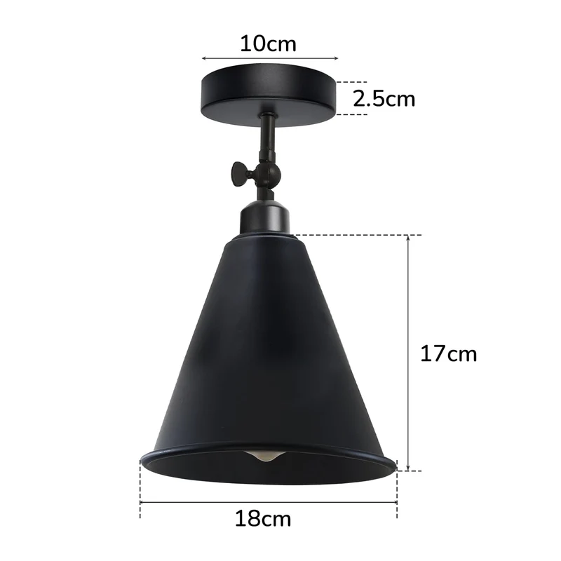 Schwarze Deckenleuchten verstellbar Vintage Deckenlampe~3259